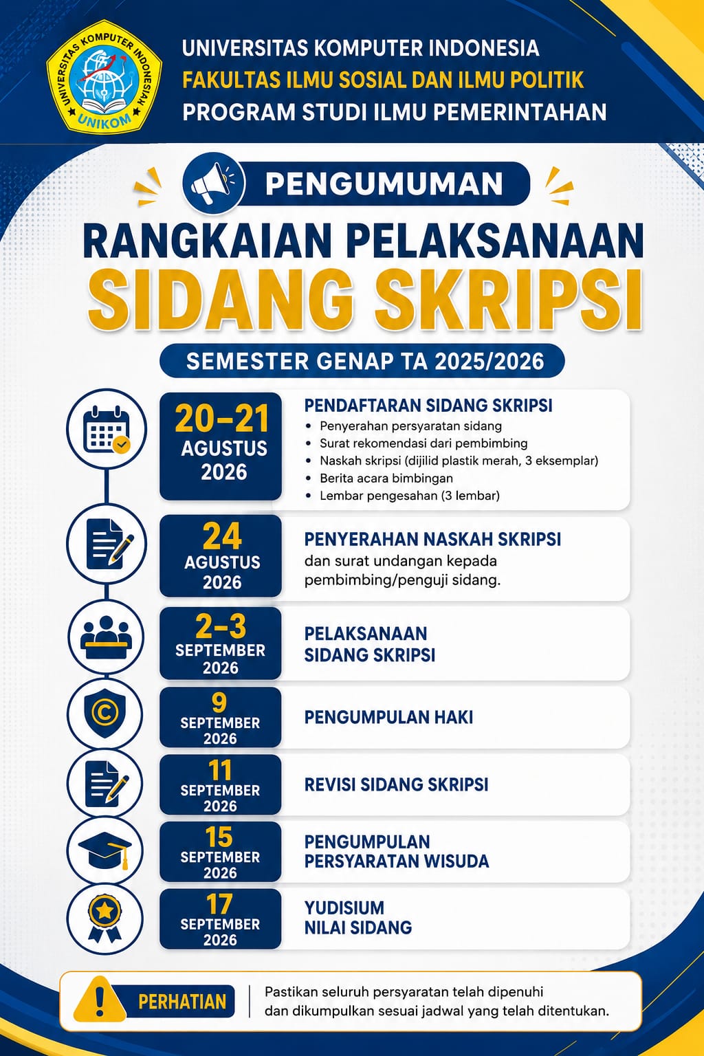 Gov News: Info Sidang Skripsi Semester Genap 2025/2026